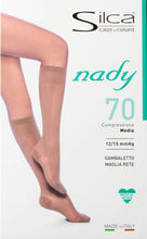 画像をギャラリービューアに読み込む, 引き締め効果のあるイタリア製 着圧膝下ストッキング「Nady70 GAMBALETTO」

