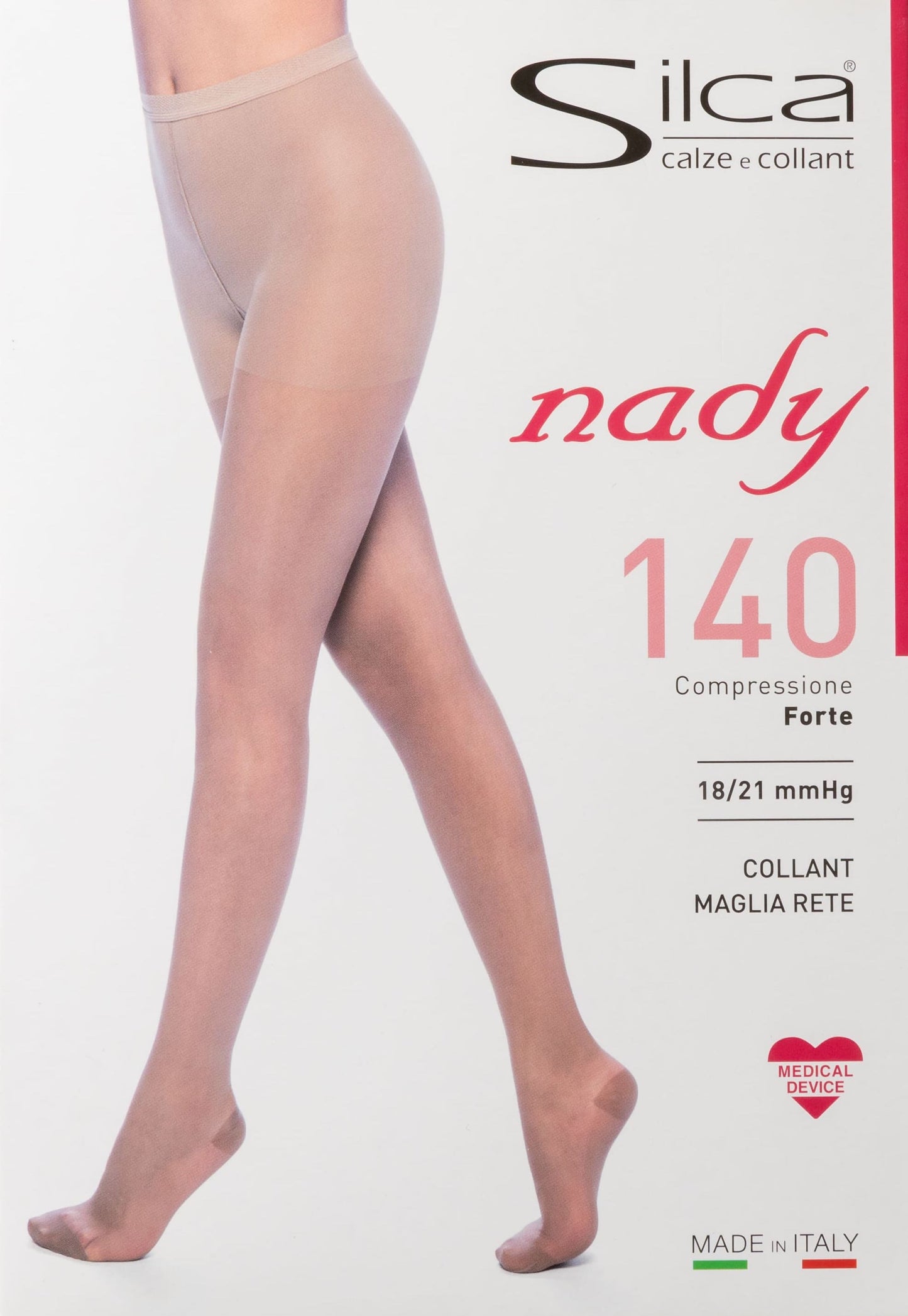 足にむくみ、疲れに　イタリア製着圧ストッキング「Nady140」（ストロングタイプ）